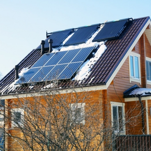 Сетевая солнечная электростанция для дома P=1.5 кВт, Солнечная батарея 8*200Вт. До 12кВт*ч/сутки